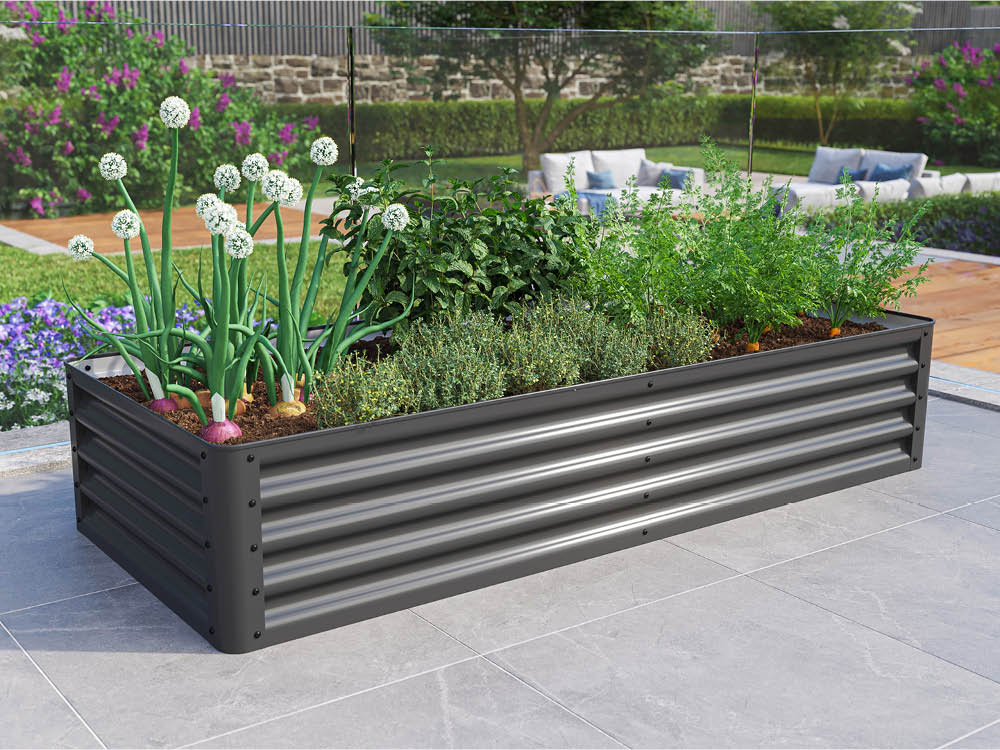 Hochbeet Stahl 180x75x35 cm - einfache Montage, ohne Innenfolie, wartungsarm und einem modernen Design, konstruiert in Österreich. Ideal für den modernen Garten – schnell montiert, dauerhaft schön ohne Streichen Hochbeet Stahl 180x75x35 cm - einfache Montage, ohne Innenfolie, wartungsarm und einem modernen Design, konstruiert in Österreich. Ideal für den modernen Garten – schnell montiert, dauerhaft schön ohne Streichen