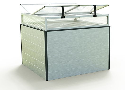 Hochbeet - Alu  119x119x77 cm, MADE IN A...