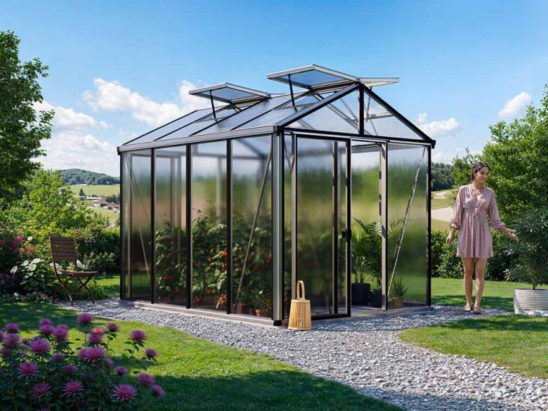 Gewächshaus DIAMAS 22 – Premium (Größe: 235 x 311 cm)