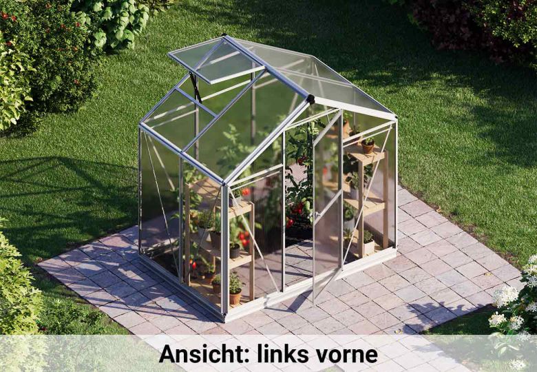 Gewächshaus ECO-STAR 2-nein danke, kein Setangebot-inkl. Stegplatten 8 mm