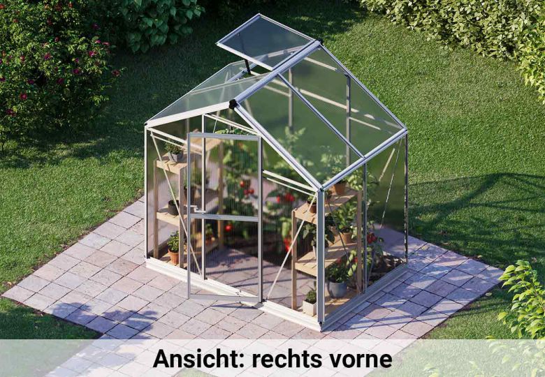 Gewächshaus ECO-STAR 2-nein danke, kein Setangebot-inkl. Stegplatten 8 mm