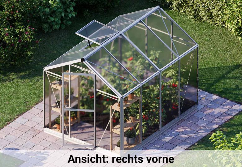 Gewächshaus ECO-STAR 4-nein danke, kein Setangebot-inkl. Stegplatten 8 mm