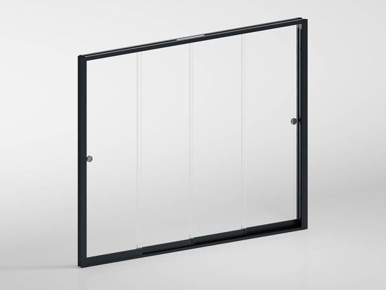 Glasschiebetüren rahmenlos - für Wand 400 cm