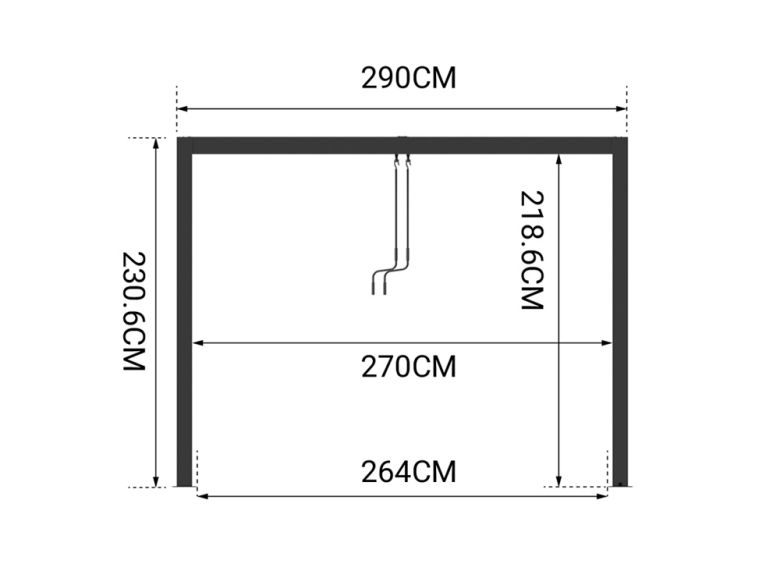 Pergola 290 x 290 cm - Anthrazit