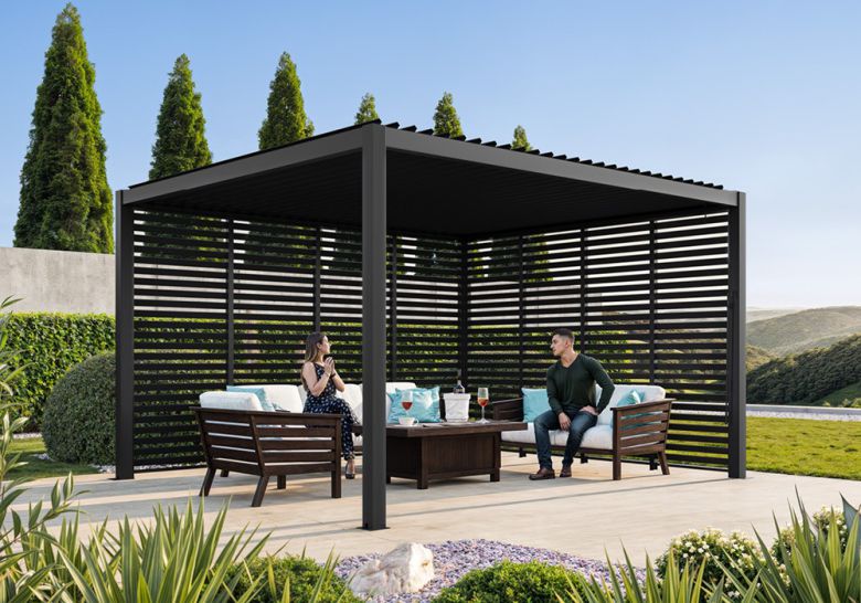 Lamellenwand horizontal 400 cm (1 Stk.) – Montage je Wand: 1–4 Stk. (max. 4)