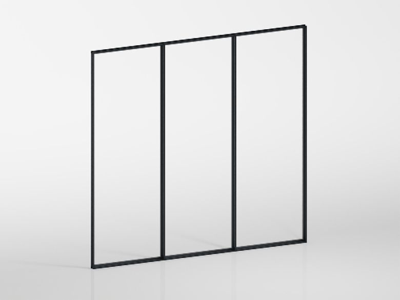 Glaswand feststehend - für Wand 250 cm