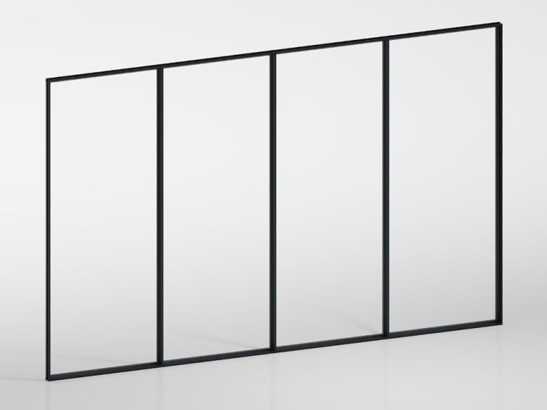Glaswand feststehend - für Wand 400 cm
