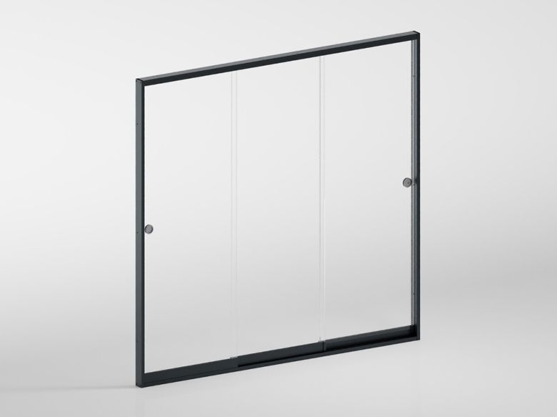 Glasschiebetüren rahmenlos - für Wand 250 cm