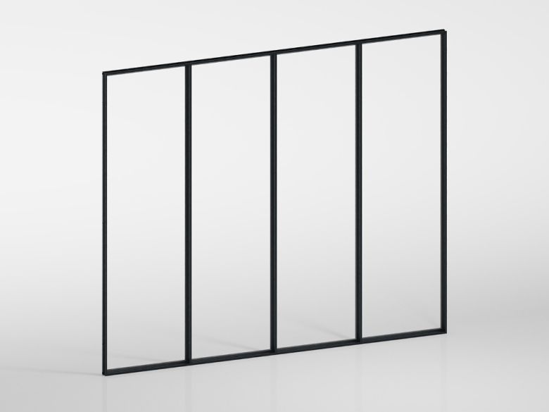 Glaswand feststehend - für Wand 350 cm