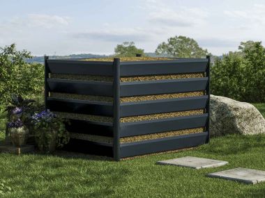 Nutzen Sie die Kraft der Natur mit unserem Aluminium Komposter Anthrazit mit 150x110 cm Größe– für einen blühenden Garten und eine gesunde Umwelt.