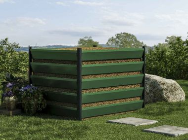 Komposter aus Aluminium grün 150x110