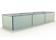 Hochbeet Daniela 444-Aluminium Natur-Breite: 119 cm