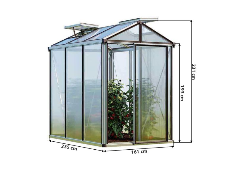 Gewächshaus URBAN 3 - Anthrazit RAL7016 - Set Profi 2