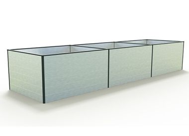 Hochbeet Daniela 444-Aluminium Natur-Breite: 150 cm