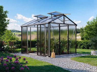 Gewächshaus DIAMAS 22 - Light - Aluminium, Set XL