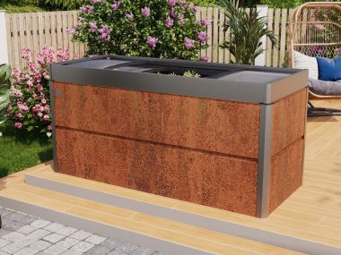 Design Hochbeet NELE L-inkl. Frühbeetaufsatz