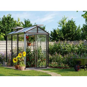 Gewächshaus URBAN 3 GLAS - ALU NATUR - Set Profi 2
