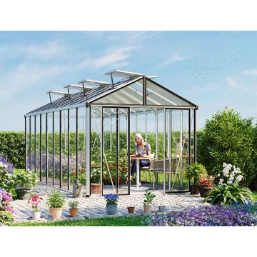 Gewächshaus HERA 9 - Anthrazit RAL7016 - Set Profi 2