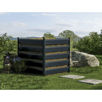 Willkommen beim Aluminium Komposter Anthrazit 110x110 cm – Ihr Schlüssel zur nachhaltigen Gartenpflege!