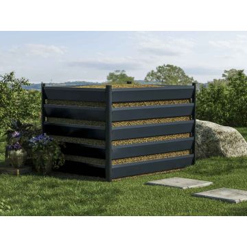 Nutzen Sie die Kraft der Natur mit unserem Aluminium Komposter Anthrazit mit 150x110 cm Größe– für einen blühenden Garten und eine gesunde Umwelt.