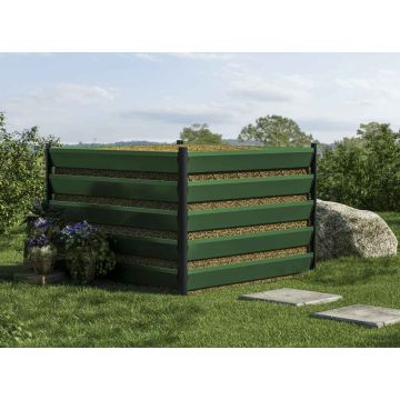 Entdecken Sie die Welt des Kompostierens mit unserem Aluminium Komposter Grün  in der perfekten Größe 150x150 cm.