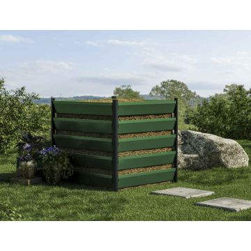 Mit 110x110 cm bietet Ihnen unser Aluminium Komposter ausreichend Platz für organische Abfälle und Gartengrün.