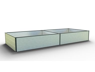 Hochbeet Halfsize 297 x 119-Aluminium Natur
