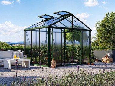 Gewächshaus ASTERIA 21 - Light-Aluminium Natur-ohne Set