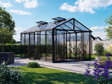 Gewächshaus ASTERIA 24 - Premium - Pulverbesch. Anthr