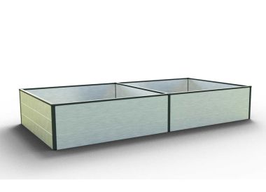 Hochbeet Halfsize 235 x 119-Aluminium Natur