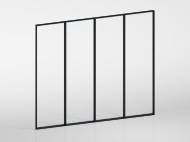 Glaswand feststehend - für Wand 350 cm