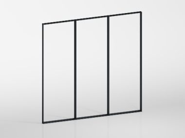 Glaswand feststehend - für Wand 250 cm