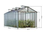 Gewächshaus HERA 9 STEG - PREMIUM-Standardfarbe Aluminium Natur-nein danke, kein Setangebot