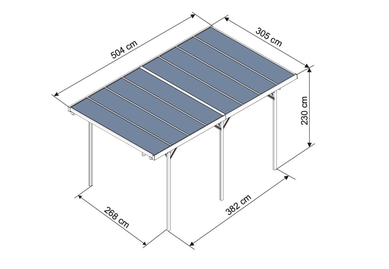 Carport JULIA - Aluminium Eloxiert