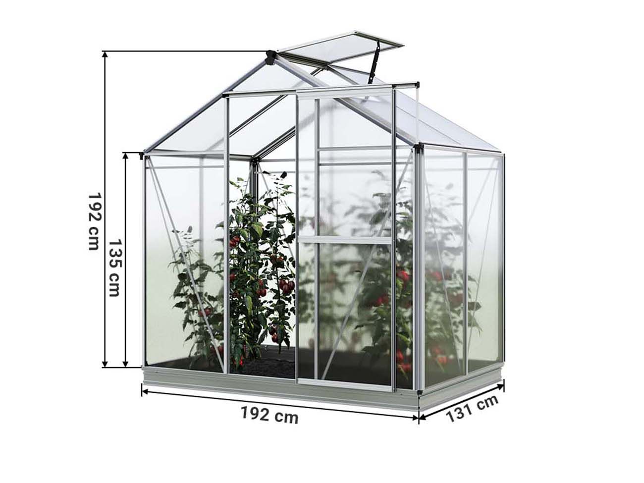 Gewächshaus JASMIN 2 ohne Aktionsset