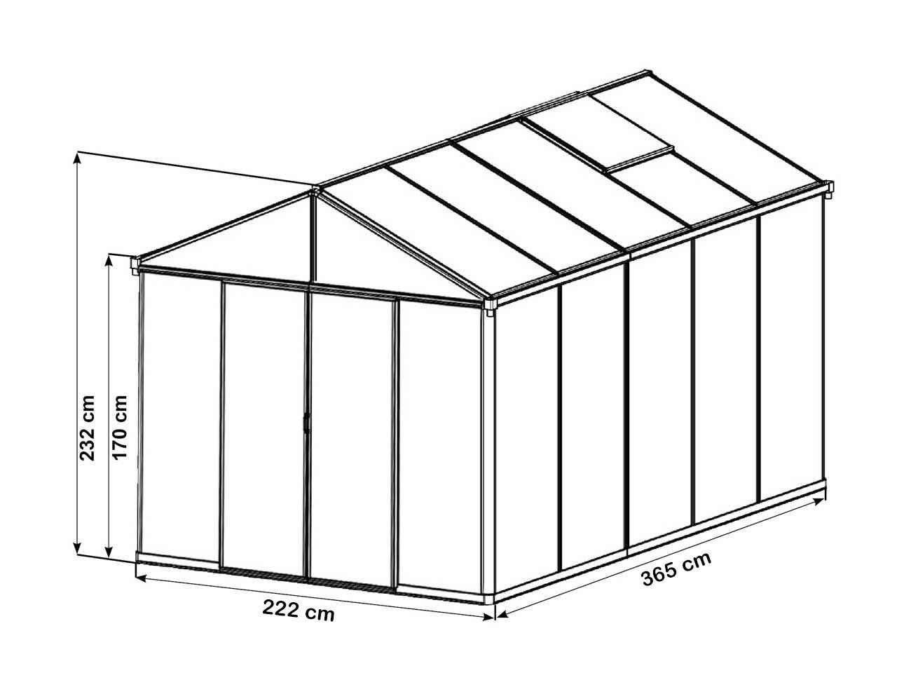 Gewächshaus Expertline TITAN 23 - inkl. Aktionsset - Profi 1