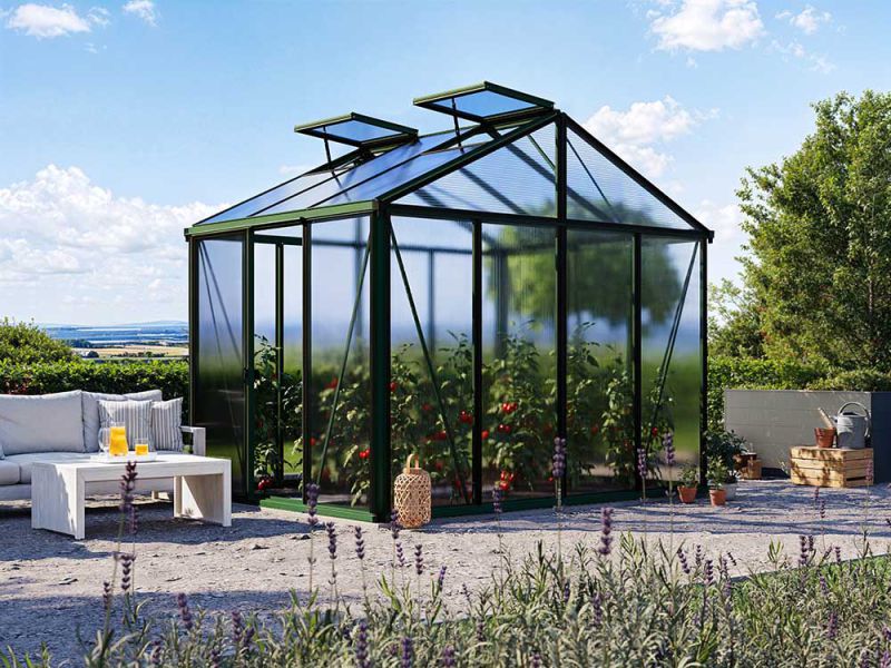 Gewächshaus ASTERIA 21 - Premium - GRÜN, ohne Set