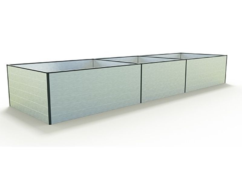 Hochbeet Daniela 535-Aluminium Natur-Breite: 150 cm