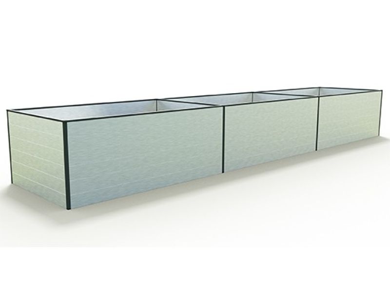 Hochbeet Daniela 579-Aluminium Natur-Breite: 119 cm