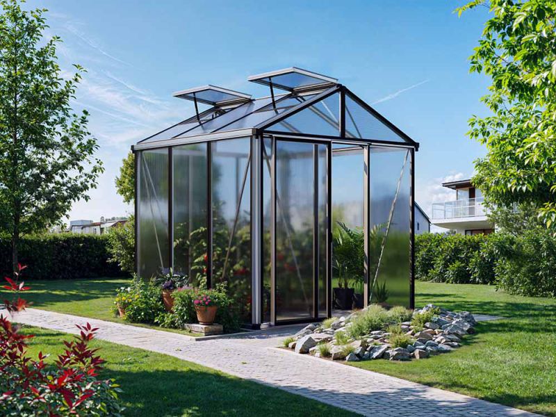 Gewächshaus DIAMAS 21 - Light - Aluminium, ohne Set