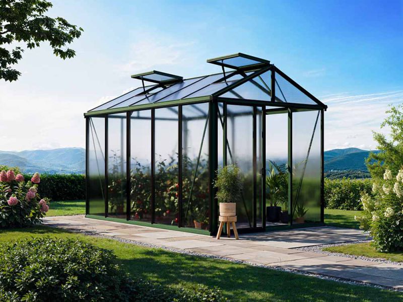 Gewächshaus DIAMAS 23 - Basic - GRÜN, ohne Set