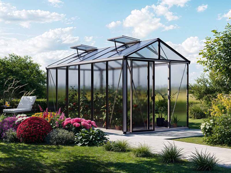 Gewächshaus DIAMAS 24 - Basic - Aluminium, ohne Set