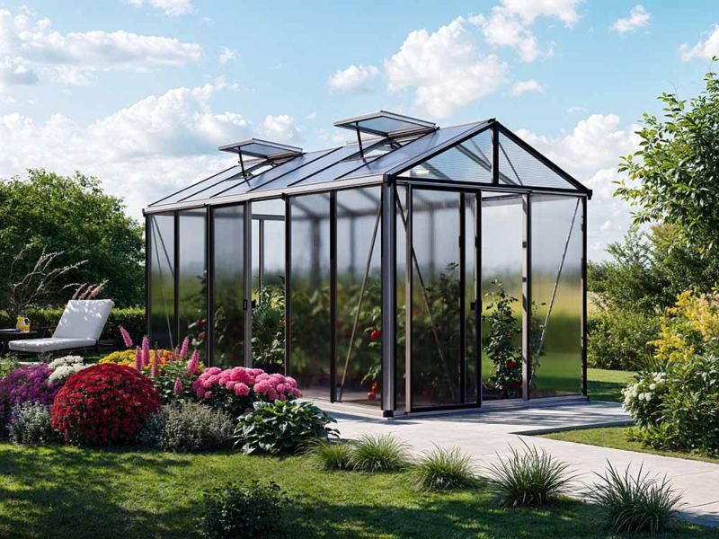 Gewächshaus DIAMAS 24 - Premium - Aluminium, Set XXL