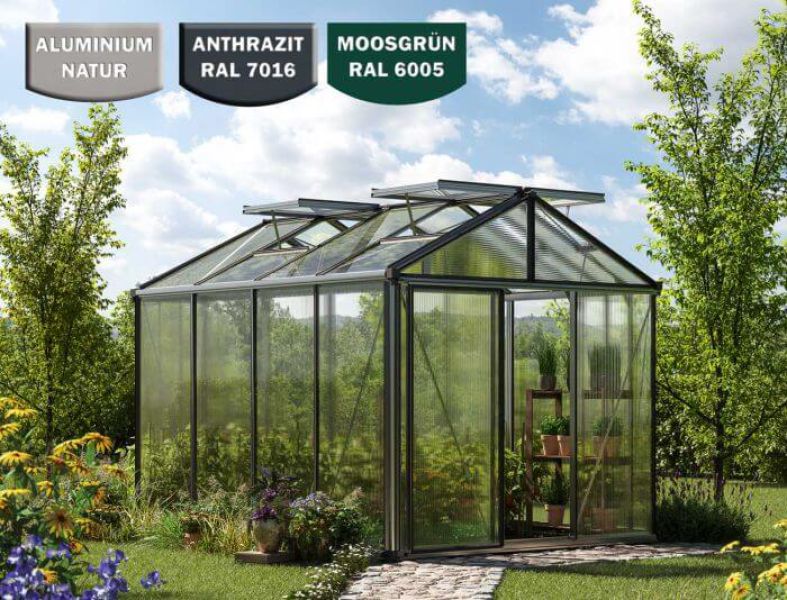 Gewächshaus DIAMAS 22 - Basic - Aluminium, ohne Set