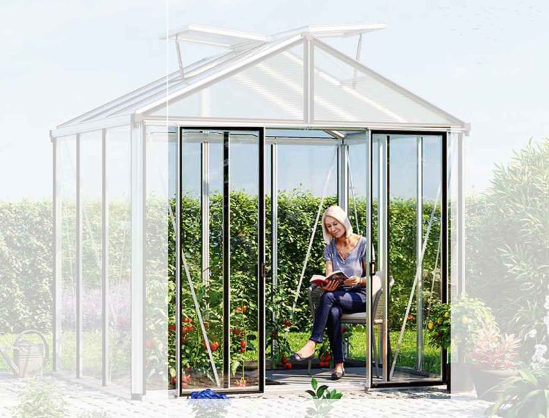 Zusätzliche Doppeltür für Hera, in der Seiten- und -Rückwand montierbar.