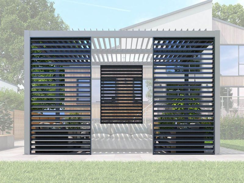 Lamellenwand horizontal 350 cm (1 Stk.) – Montage je Wand: 1–3 Stk. (max. 3)