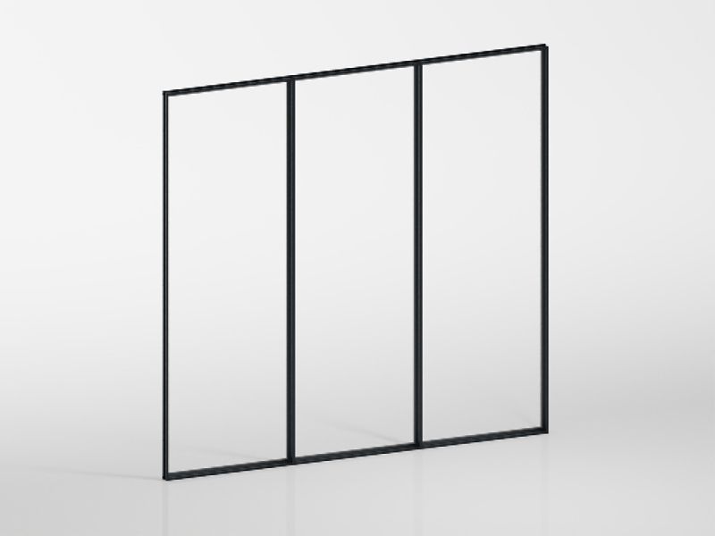 Glaswand feststehend - für Wand 250 cm