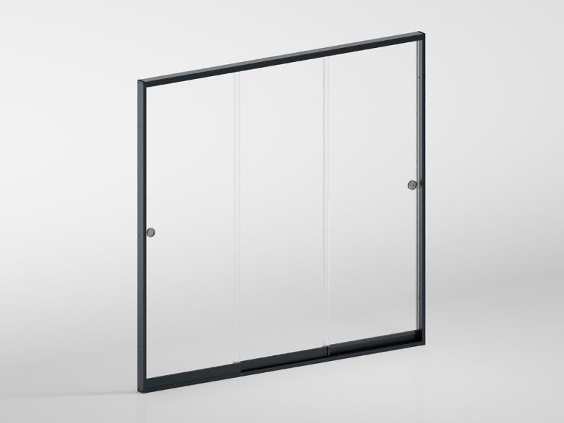 Glasschiebetüren rahmenlos - für Wand 250 cm