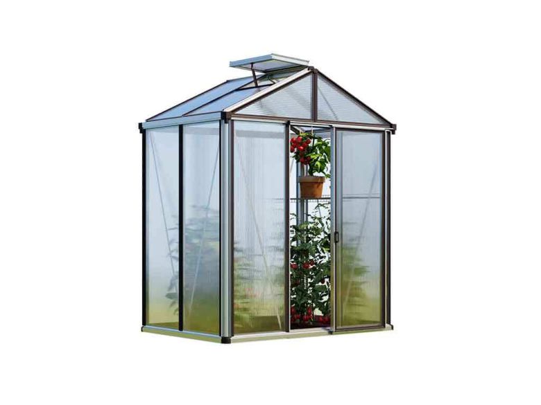 Gewächshaus COMPACT 2-Aktionsset - Profi 2-Pulverbeschichtet Anthrazit RAL7016