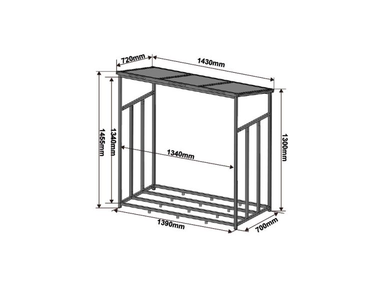 Holzlagerregal Woody 1407